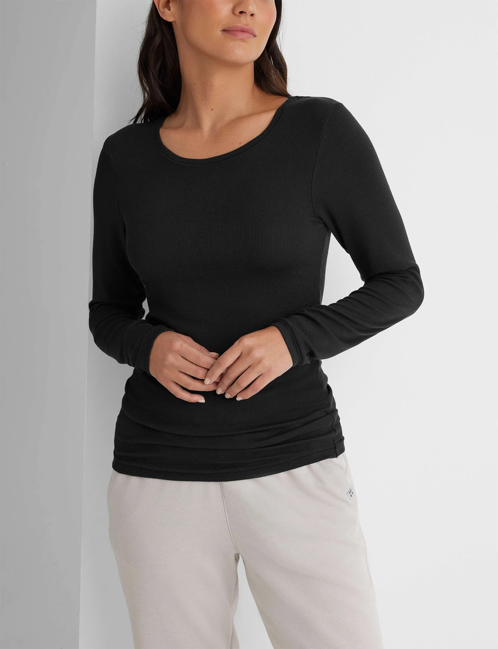 Women's Micro Rib Long Sleeve Tee (2-Pack) | Tommy John