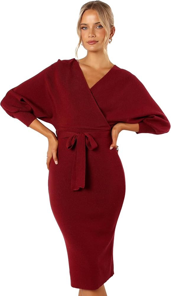 Petal & Pup Women's Nate Dress-Merlot | Amazon (US)