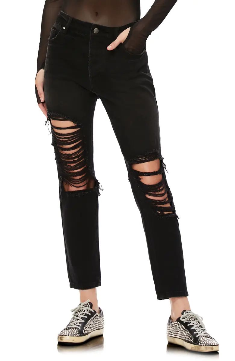 AFRM Cyrus Ripped High Waist Ankle Jeans (Sinner Wash) | Nordstrom | Nordstrom