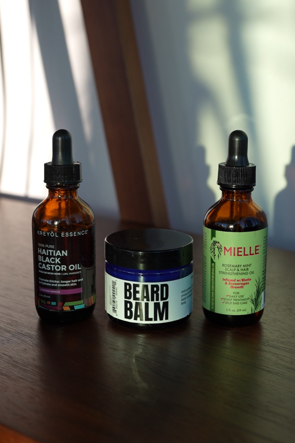 The 3 moisturizers I use for my beard. All made with natural ingredients x 

Rosemary Oil: Helps with overall growth, dryness, and adds a little shine.

Haitian Black Castor Oil: Helps grow your beard thicker and fuller. Locks in moisture perfectly. Smells amazing.

Beard Balm: I use this for shine and for styling and grooming my beard. 

#LTKstyletip #LTKmens