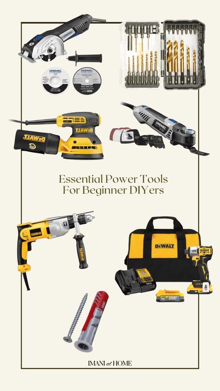 Power tools for beginner DIYers! 

#LTKover40 #LTKfindsunder100 #LTKhome