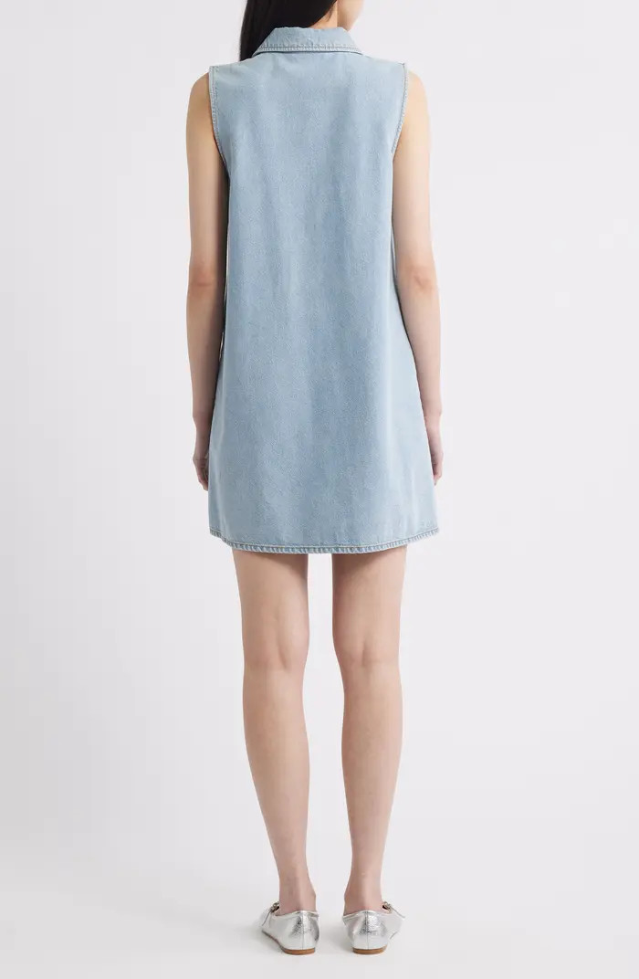 FRAME The City Sleeveless Denim Shift Minidress | Nordstrom | Nordstrom