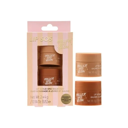 Holler and Glow Limited Edition Lip SOS Gingerbread Scented Scrub And Balm Duo 2 Piece Gift Set | Walmart (US)