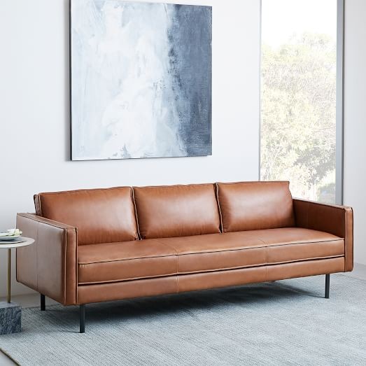 Axel Leather Sofa (89") | West Elm (US)
