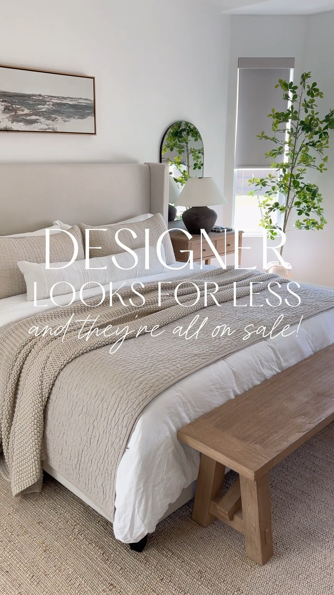 Designer Looks for Less in my Home + they’re all on sale ☀️🇺🇸 👏🏼

Check out everything from my best selling bed frame & all of my rugs!

#homedecorsale #wayfairsale #wayfairfinds 

jute rug, upholstered bed frame, gallery frames, loloi rugs