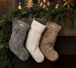 Ombre Faux Fur Stockings | Pottery Barn (US)