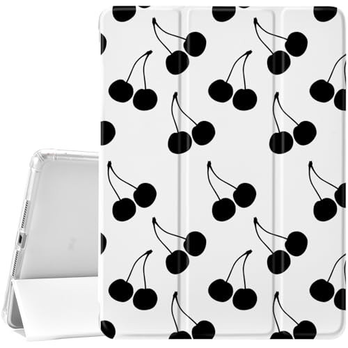 Idocolors Cute Cherry Pad Case for 11 Inch iPad Air(2024), Clear TPU Smart Stand Back Cover with Pencil Holder, Auto Wake/Sleep Foldable Shockproof Protective Case | Amazon (US)
