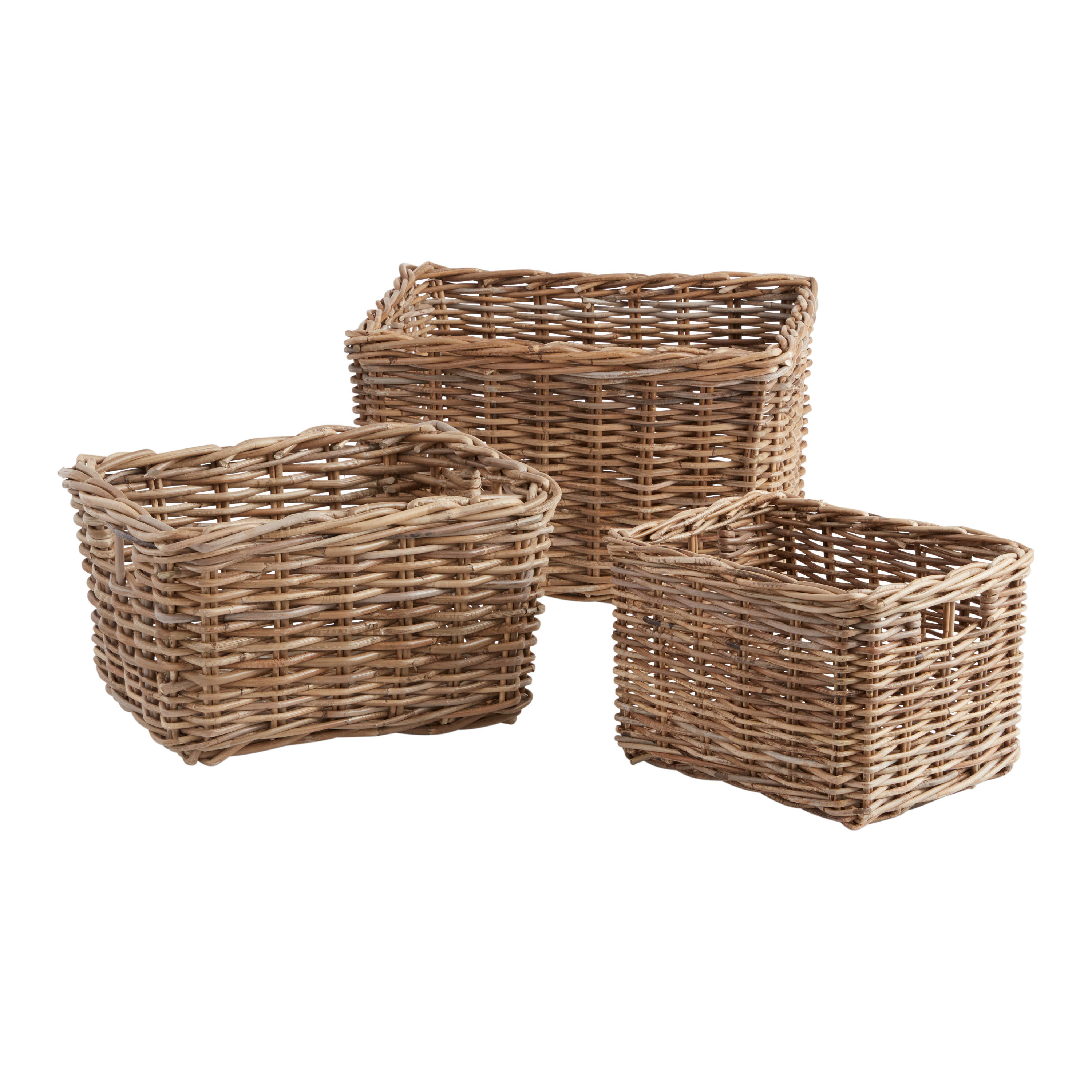 Rory Gray Rattan Kubu Utility Basket | World Market
