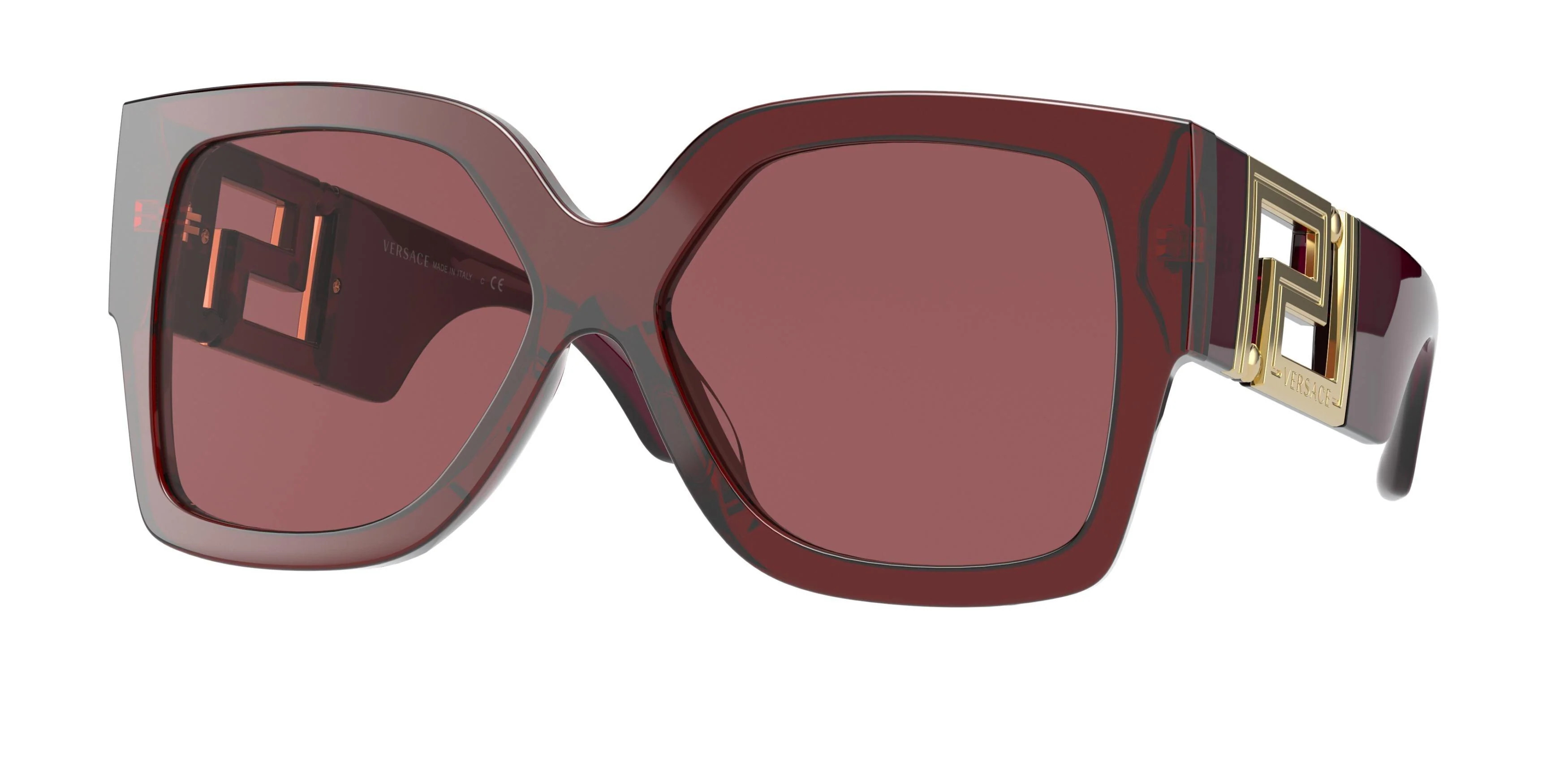 Versace 4402 Sunglasses 388/69 - Red - Dark Violet Women Rectangle | Designer Optics