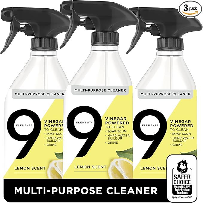 9 Elements All Purpose Cleaner, Kitchen, Floor, & Bathroom Cleaner, Lemon Multi Surface Cleanin... | Amazon (US)