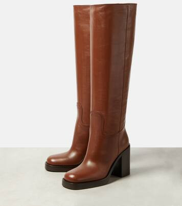 Leather knee-high boots | Mytheresa (US/CA)
