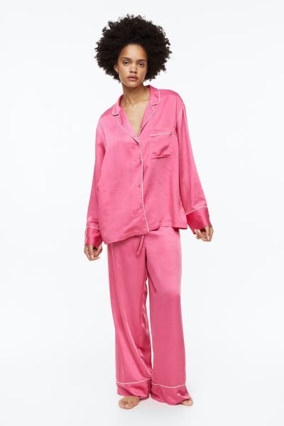 Satin Pajama Shirt and Pants | H&M (US)