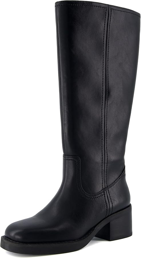 CUSHIONAIRE Sawyer Tall Chunky Heel Womens Boots - Pull On Casual Knee High Boots for Women | Amazon (US)