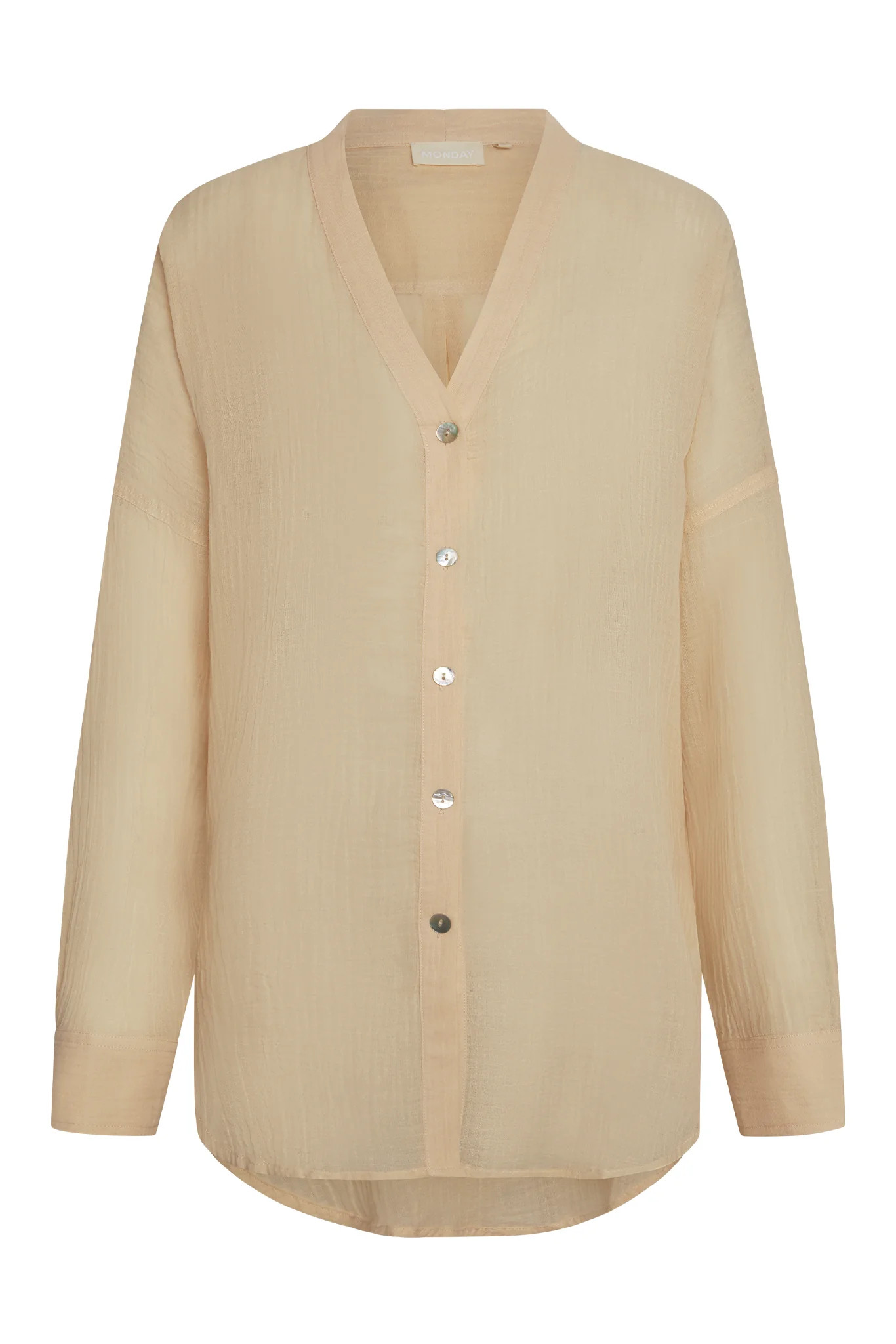 Barcelona Tunic - Vanilla Crinkle Linen | Monday Swimwear