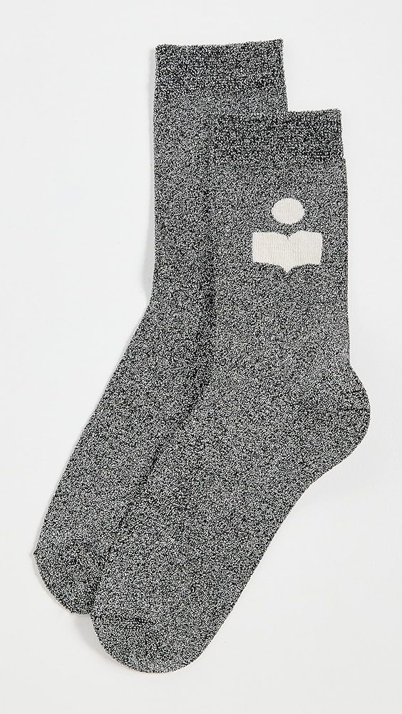 Isabel Marant Slazia Metallic Logo Socks | Shopbop | Shopbop