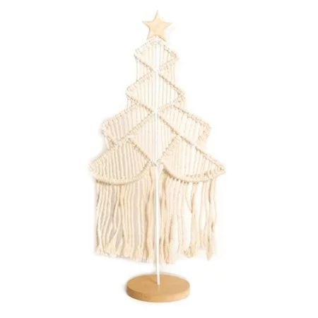 Macrame Hand-Woven Christmas Tree Ornaments Bohemia Art Tassel for Desktop Window Christmas Decorati | Walmart (US)