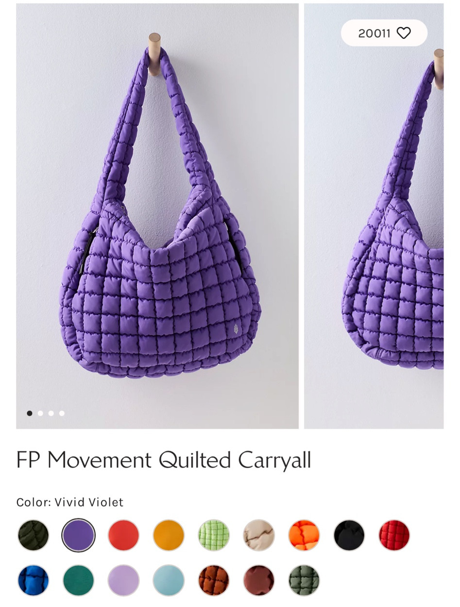 Free people movement quilted carryall current in-stock colors!

#LTKitbag #LTKFitness #LTKFind