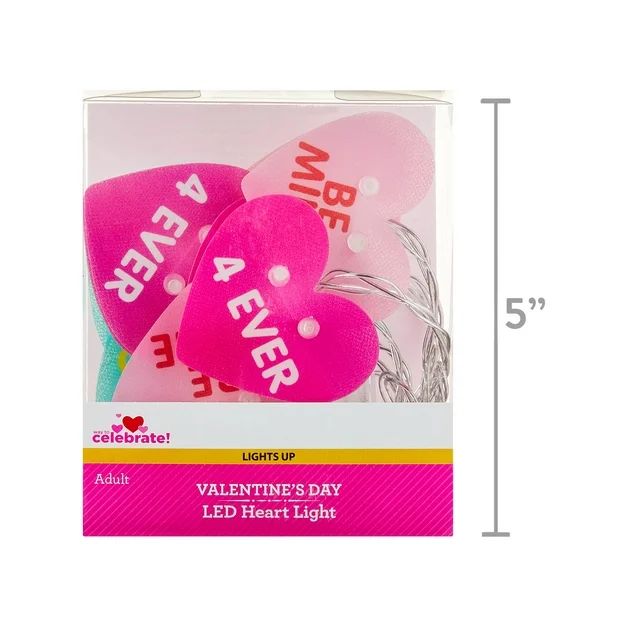 Valentine's Day Multicolor Plastic Heart Lights Decoration Party Favor by Way To Celebrate | Walmart (US)
