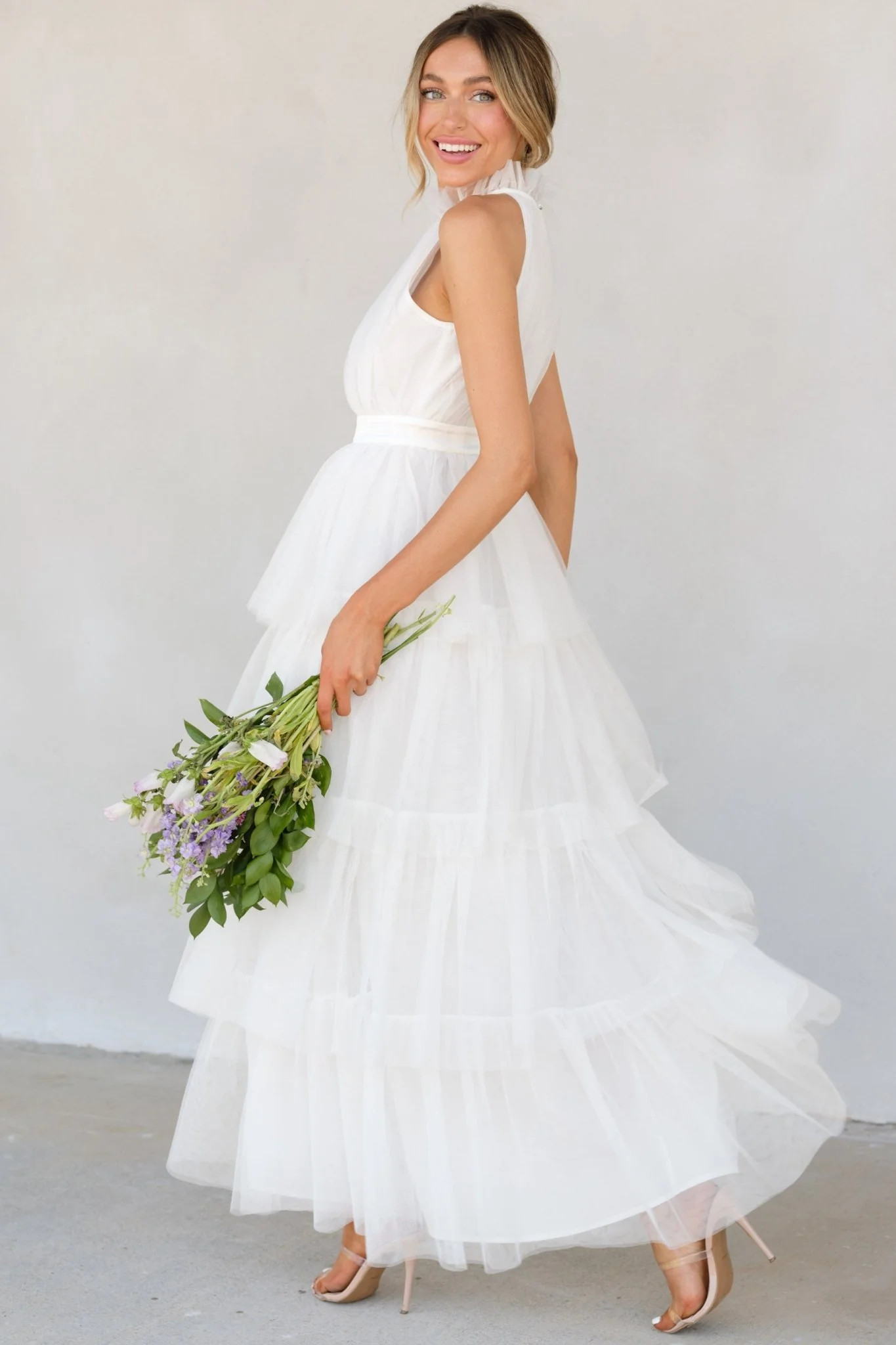 Shock And Awe White Maxi Dress | Red Dress