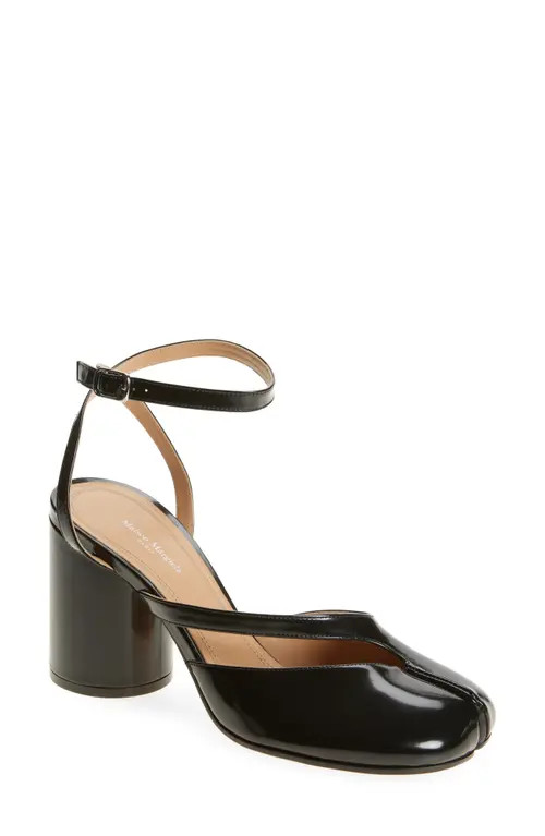 Maison Margiela Tabi Ankle Strap Pump in Black at Nordstrom, Size 9.5Us | Nordstrom