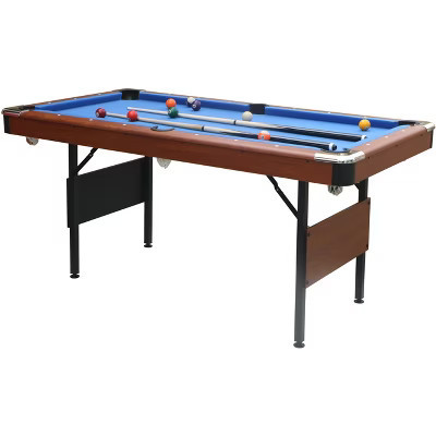 63.8" Folding Pool Table with Accessories, Portable Billiard Game Table for Kids & Adults, Indoor Family Game Room Table | Target