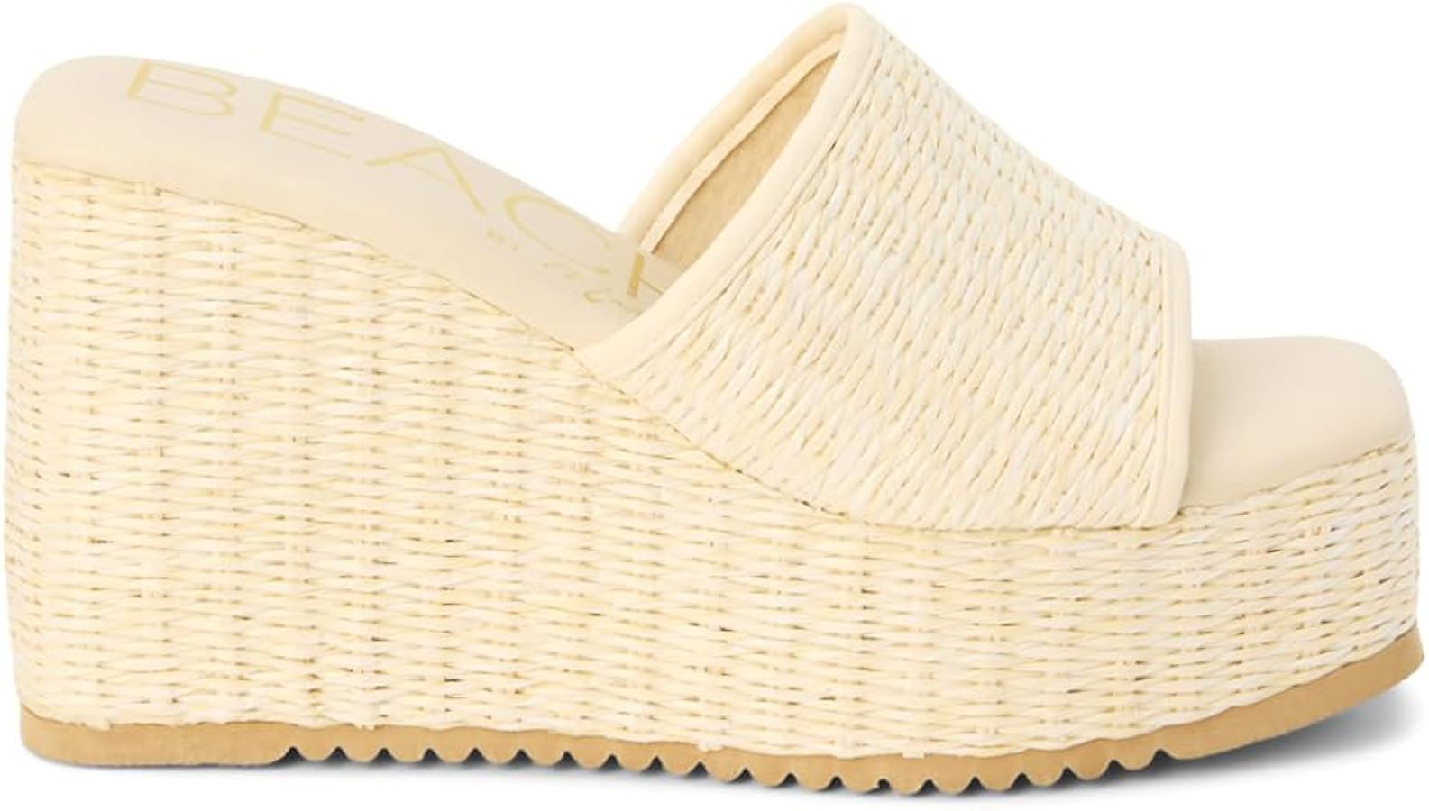 BEACH by Matisse Womens Marche Platform Casual Sandals Casual High Heel 3" & Up - Off White | Amazon (US)