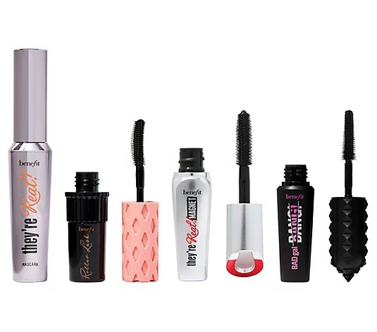 Benefit They're Real Mascara + 3 Discovery Collection Mini Set - QVC.com | QVC
