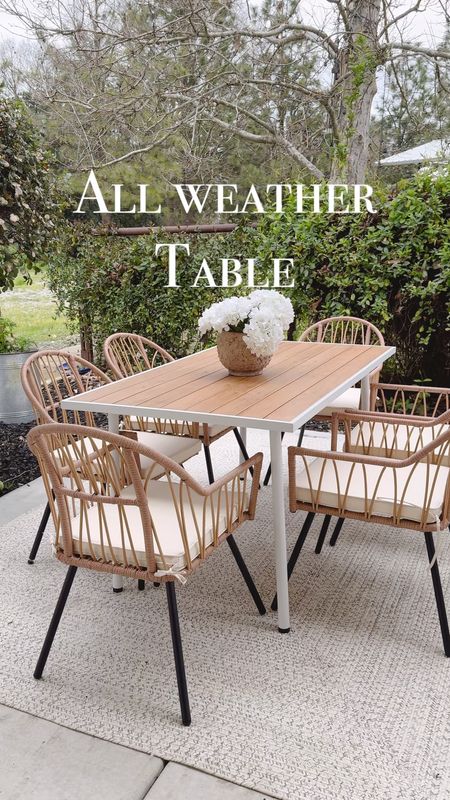 Amazon outdoor dining table and wicker chairs set. #amazon 

#LTKSeasonal #LTKSpringSale #LTKhome