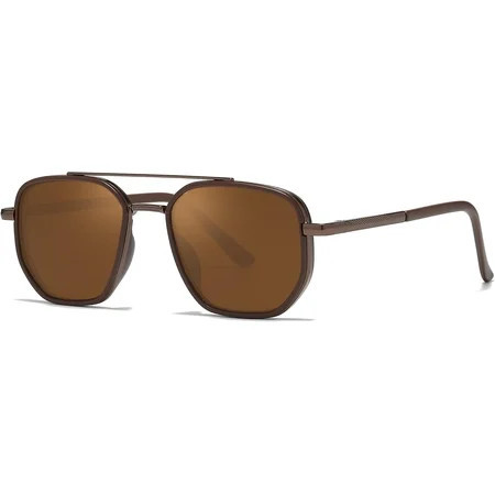 Tangle Free Aviator Sunglasses for Women Polarized Trendy Sun Glasses with Double Bridge for Traveling & Driving | Walmart (US)