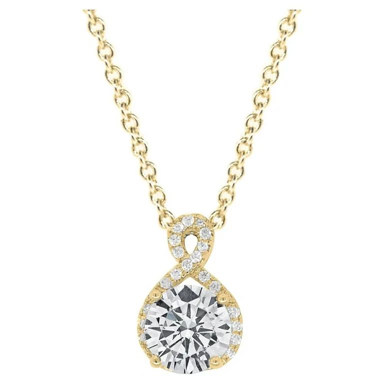 Cate & Chloe Alessandra 18k Yellow Gold Plated Halo Infinity Necklace | Crystal Necklace, Jewelry... | Walmart (US)