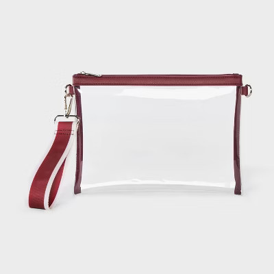 Game Day Clear Wristlet Clutch - Wild Fable™ Maroon | Target