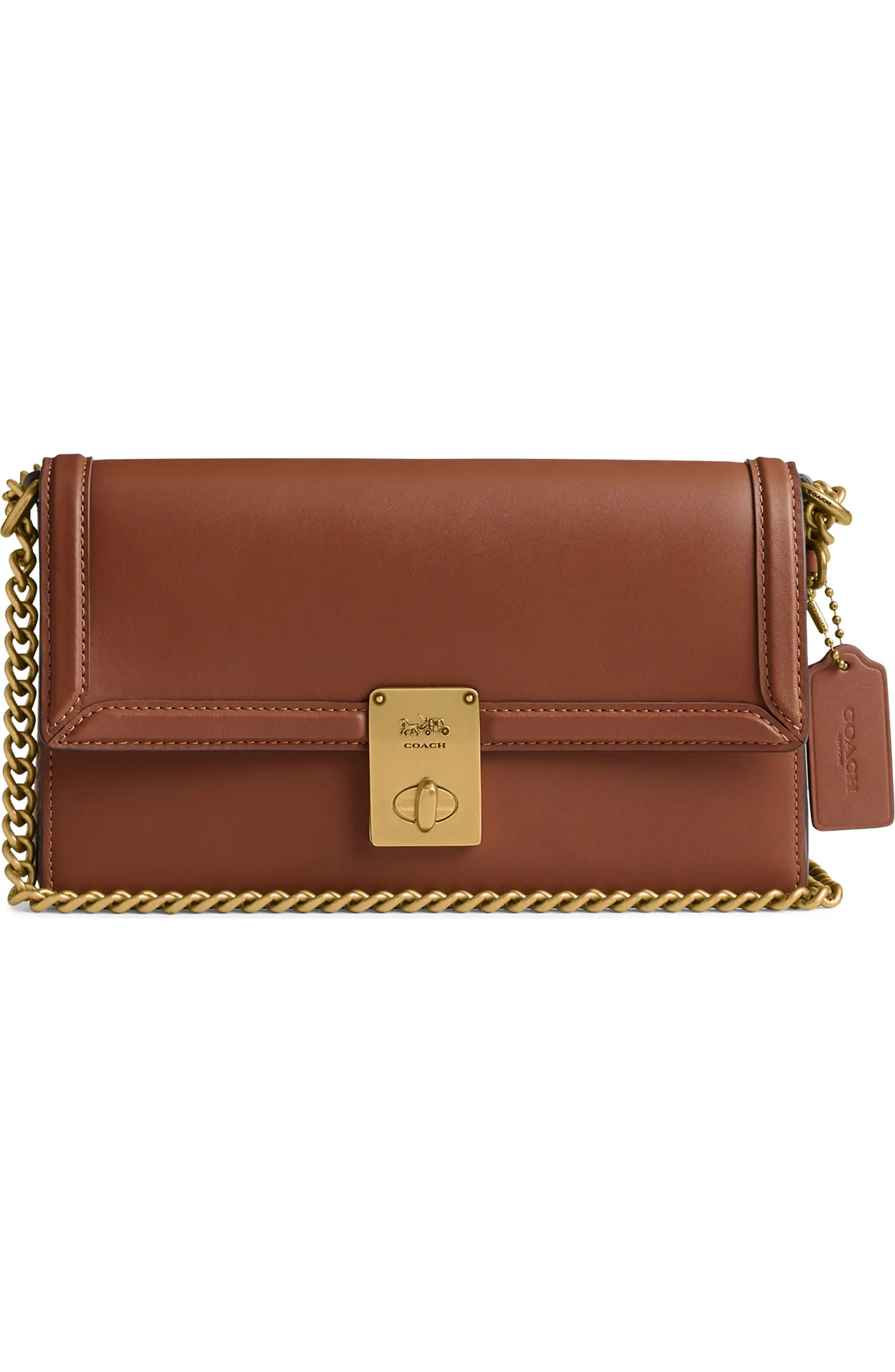 COACH Hutton Box Leather Shoulder Bag | Nordstrom | Nordstrom