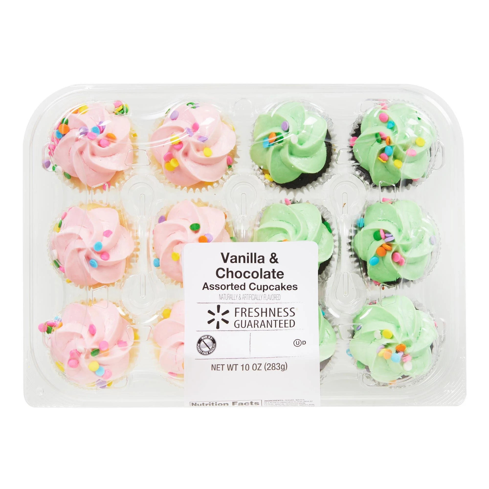 Freshness Guaranteed Chocolate and Vanilla Cupcakes, 10 oz, 12 Count | Walmart (US)