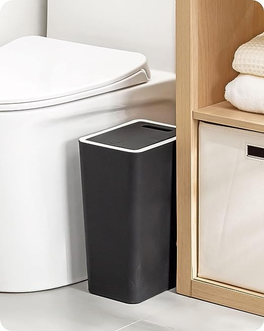 Baffect Kitchen Trash Can with Lid Garbage Can Plastic Waste Bin Dustbin Bucket for Bathroom Bedr... | Amazon (US)