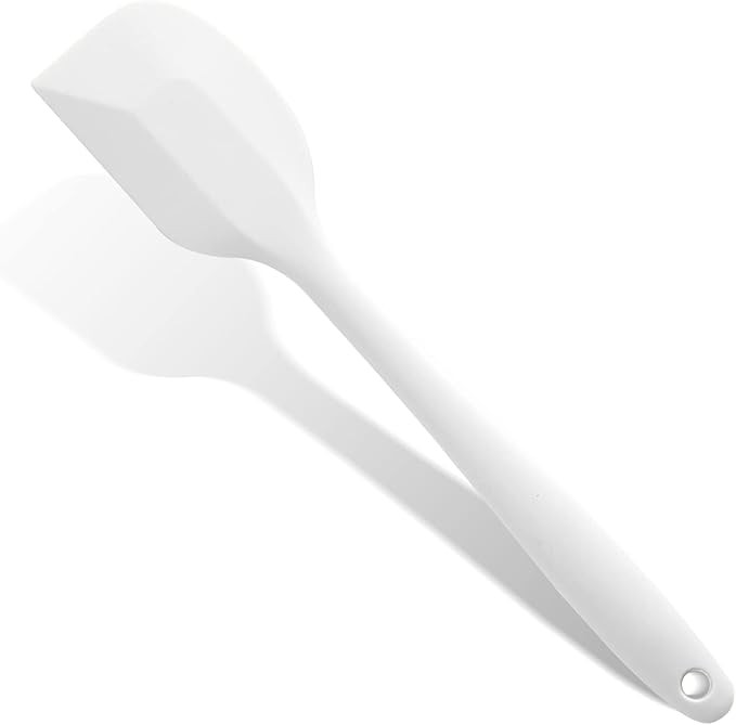 White Silicone Spatula for Cooking, 10.8In Small Kitchen, Flexible Rubber for Baking | Amazon (US)