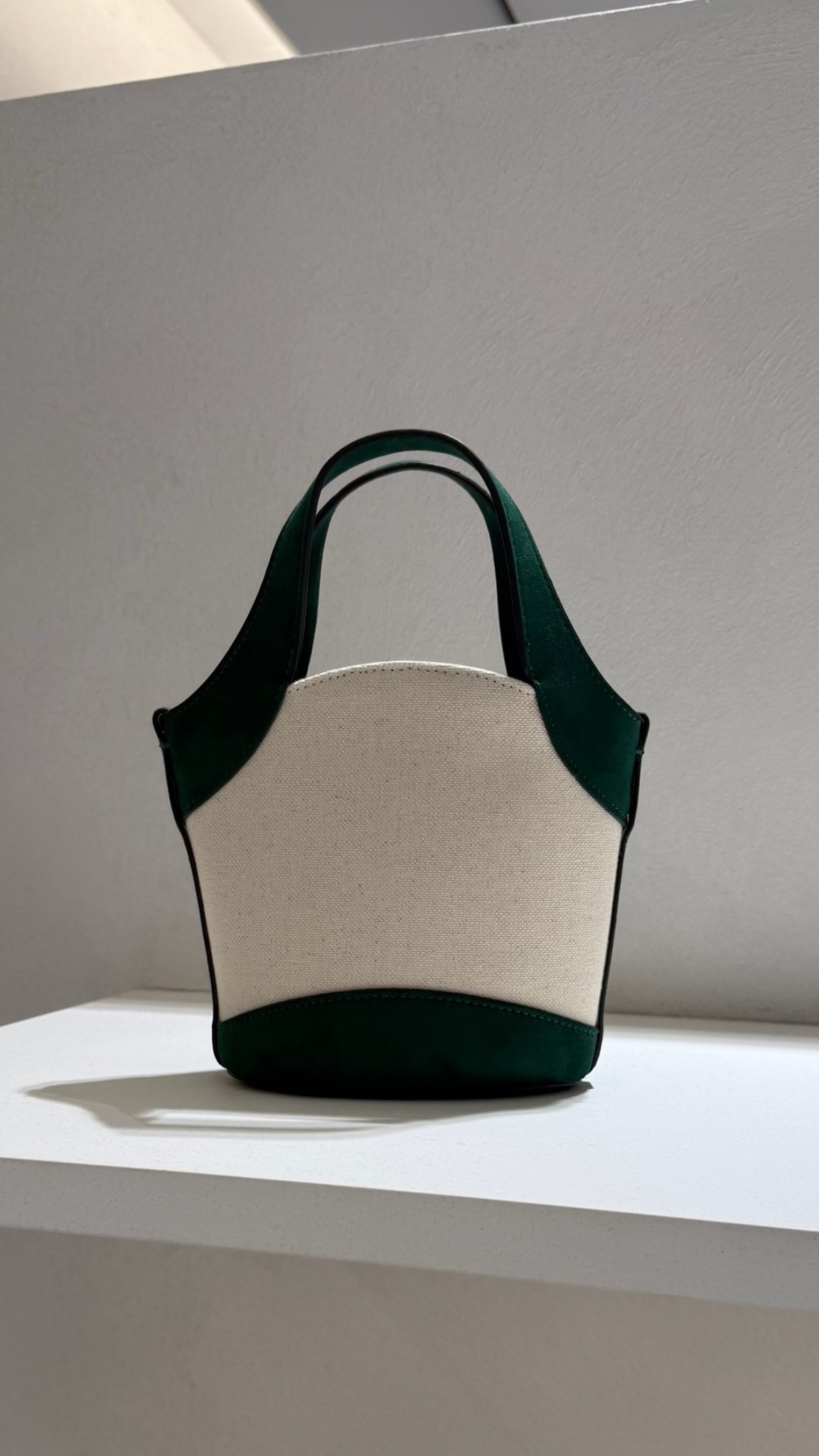 Canvas and leather mini handbag!