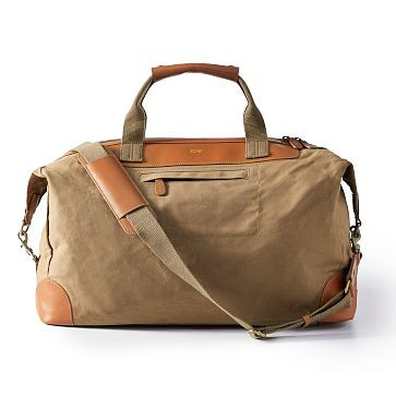 Beckett Waxed Canvas and Leather Weekender | Mark and Graham