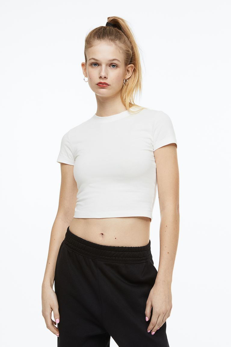 2er-Pack Cropped T-Shirts | H&M (DE, AT, CH, NL, FI)
