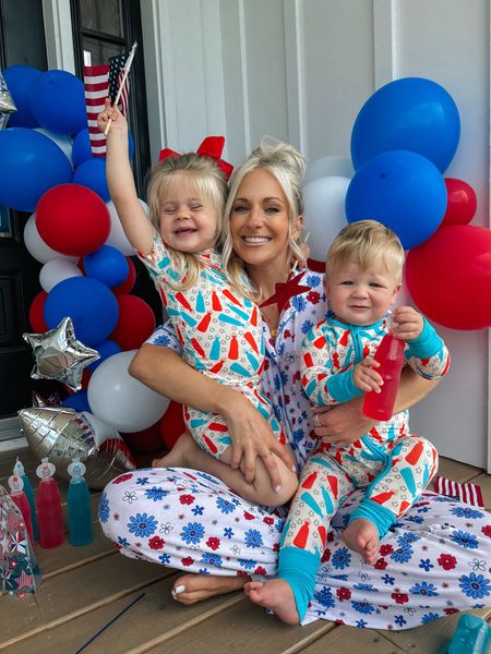 young n wild n free ❤️🤍💙 (emphasis on wild)
a weekend well spent with my little crew — kept it cute & comfy in @dreambiglittleco’s adorable new arrivals! 

use KATIE to save 20% site wide — their MDW/July 4th prints are perfect for the summer months! 🇺🇸 

#dblcpartner #dreambiglittleco #dblcpatriotic #momoftwo #babypajamas #toddlerclothes #babystyleinspo #toddlerstyles 

#LTKfindsunder50 #LTKfamily #LTKkids