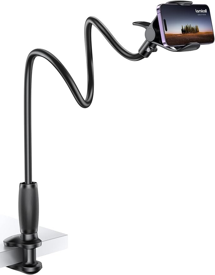 Lamicall Gooseneck Phone Holder for Bed - [Upgraded Stable Clip] for Desk, Headboard, Bed, Bedsid... | Amazon (US)