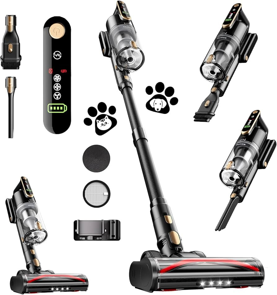 Cordless Vacuum Cleaner, 45Kpa 50 Mins Runtime Self-Standing Stick Vacuum Cleaners for Home, Powe... | Amazon (US)