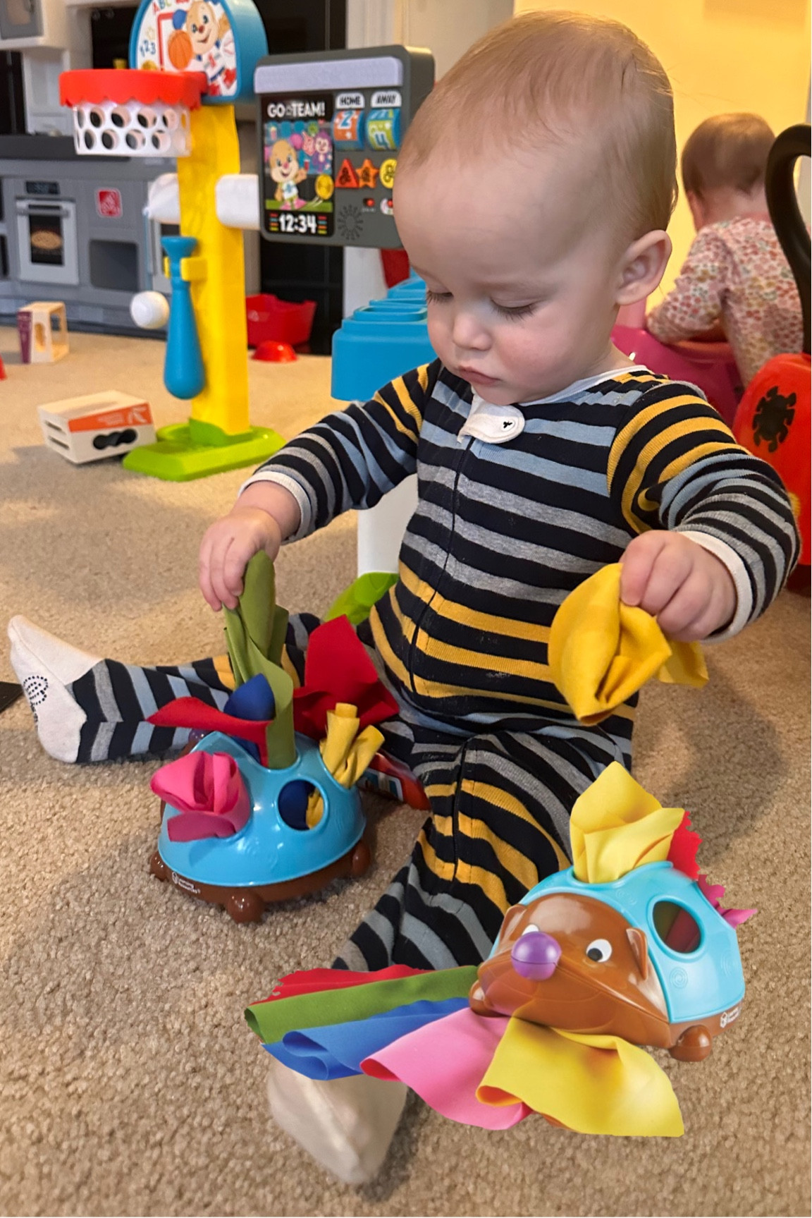 This toy is a hit for the littles who love to play with wipes! Linked Target & Amazon! 