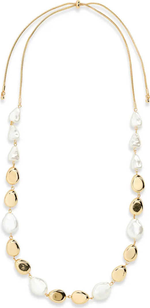 Faux Pearl Slider Necklace | Nordstrom