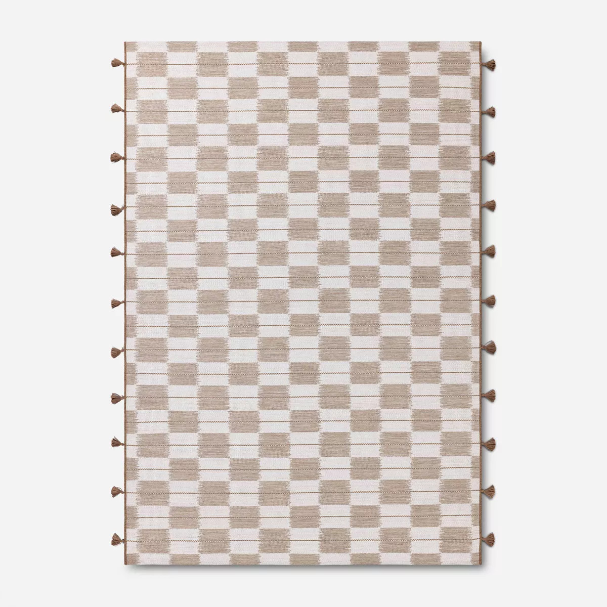 7'x10' Ikat Rectangular Woven Area Rug Khaki - Threshold™ | Target