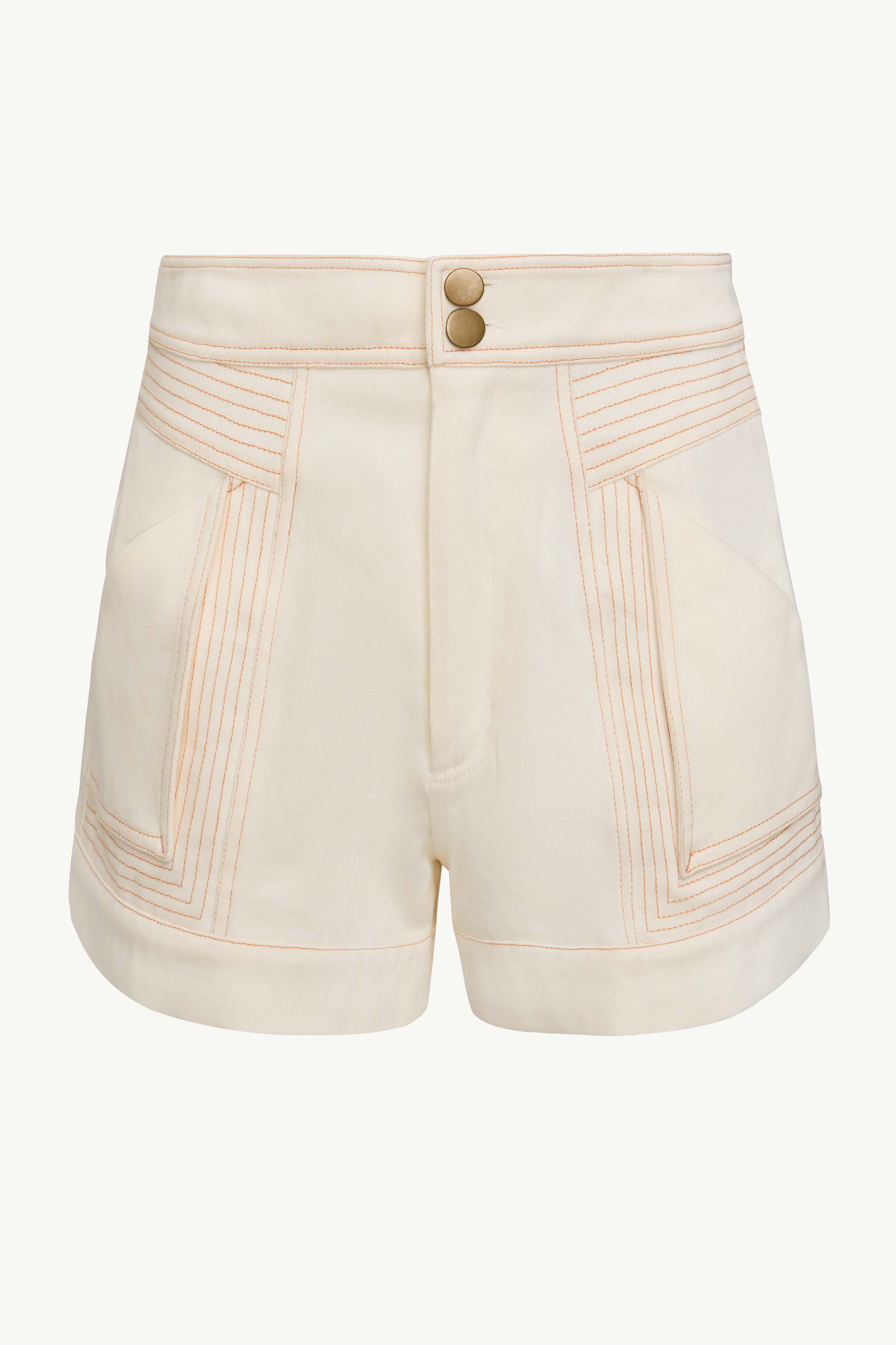 Essie Short in Cream Denim Twill - CABALLERO COLLECTION | Caballero Collection