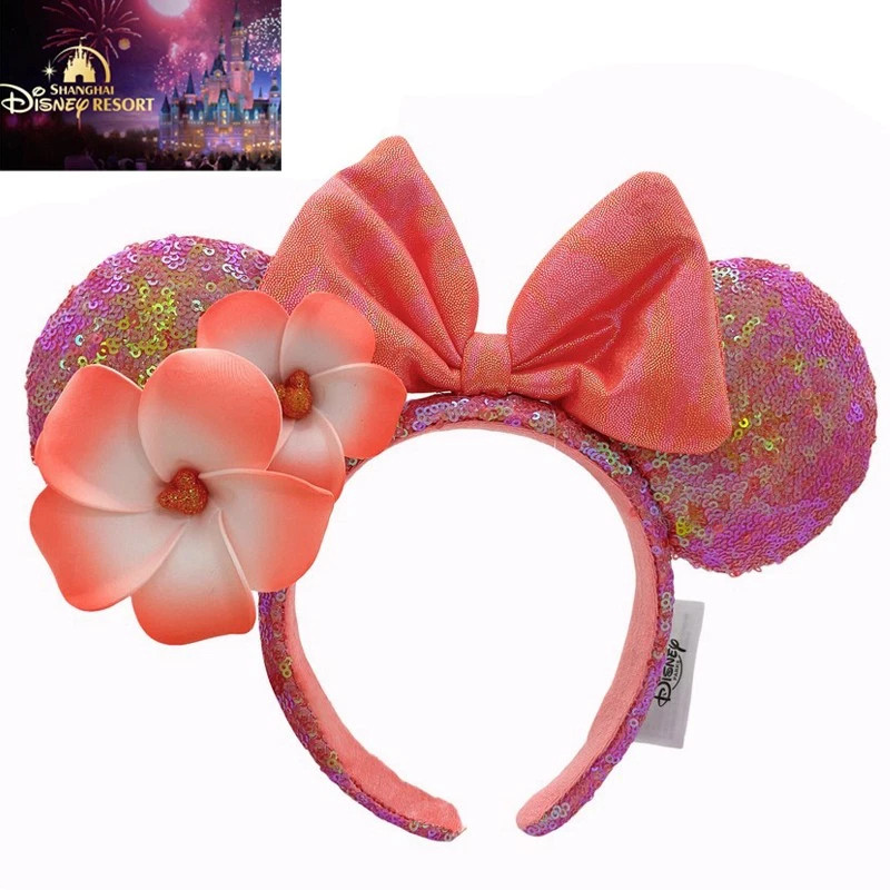 Disney Parks Minnie Ears Bow Orange Plumeria Exclusive Aulani Hawaii Headband | eBay | eBay US