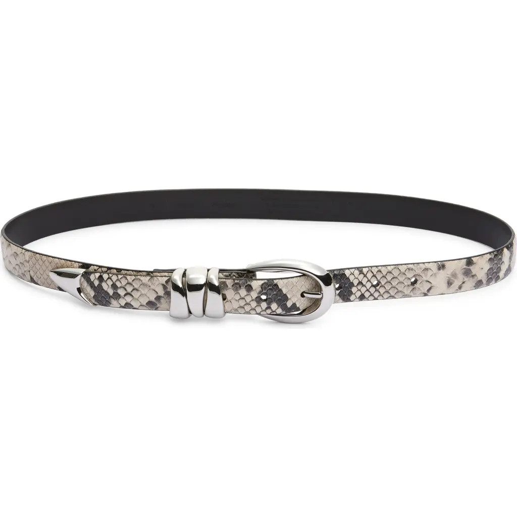 Madewell Triple Metal Keeper Belt in True Black Multi 1 at Nordstrom, Size Small | Nordstrom