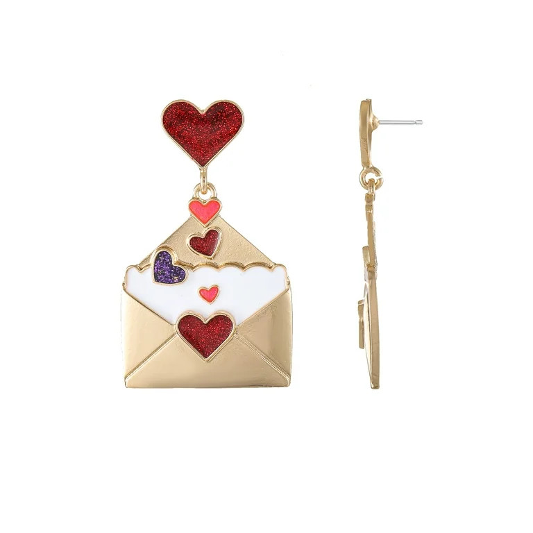 Way to Celebrate Valentine's Day Love Letters Earrings, 1 Pair | Walmart (US)