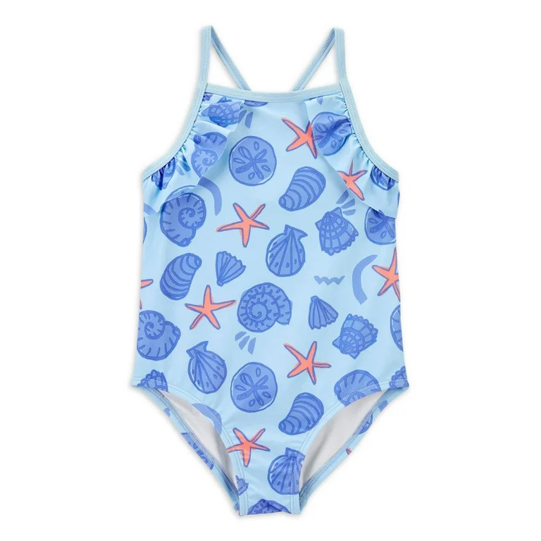 Carter's Child of Mine Toddler Girl Ruffled Swimsuit, One-Piece, Sizes 12M-5T | Walmart (US)