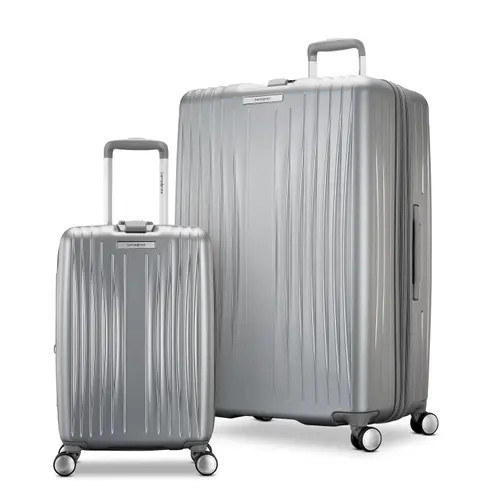 Samsonite Opto 3 Hardside 2 Piece Set (CO/LG) Spinner Luggage in Metallic Silver at Nordstrom | Nordstrom
